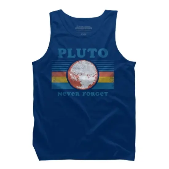 Men's Design By Humans Pluto Never Forget By Tingsy Tank Top image {7}