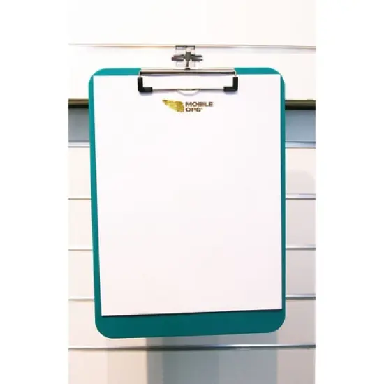 Mobile OPS Unbreakable Recycled Clipboard, 0.25" Clip Capacity, Holds 8.5" x 11" Sheets, Green image {1}