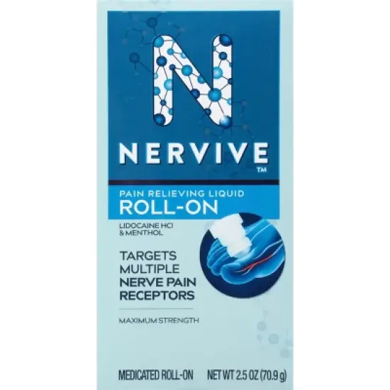 Nervive Nerve Care,Pain Relieving Roll On Liquid  2.5oz image {5}
