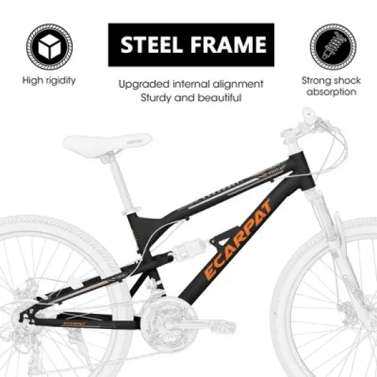 Gulches 21-Speed Mountain Bike, Shock-Absorbing Fork, 26&times;2.325" Anti-Slip Tires, Front/Rear Double Disc Brakes, 85% Pre-Assembled image {3}