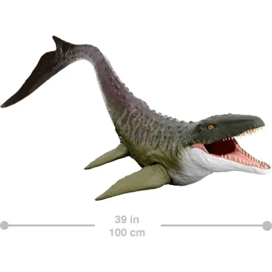 Jurassic World Rebirth Super Colossal Mosasaurus Action Figure, Dinosaur Toy image {2}