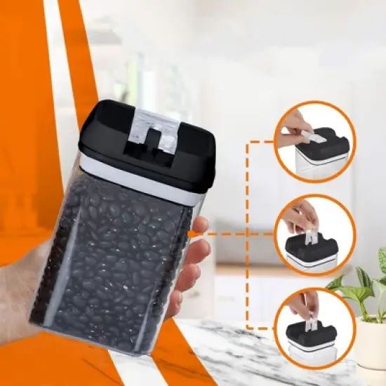 Cheer Collection Set of 8 28oz Airtight Food Storage Containers image {7}