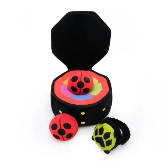 ZippyPaws Burrow Puzzle Plush Dog Toy, Interactive Squeaky Toy for Enrichment, Hide and Seek Game for Small to Medium Dogs, Miraculous Miracle Box image {1}