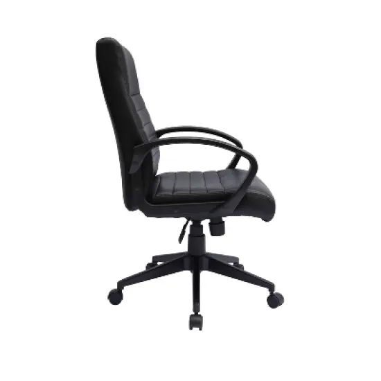 Ribbed Back Task Chair Black - Boss Office Products image {3}