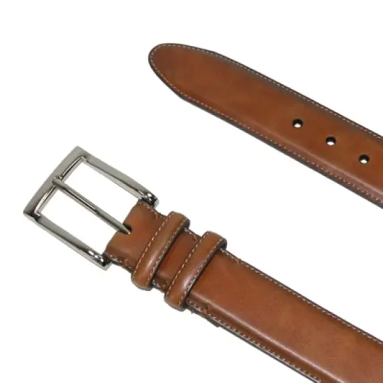 Danbury Men's Leather Cognac Double Loop Belt image {2}