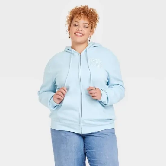 Women's Trust Your Magic Zip-Up Graphic Hoodie - Blue image {4}