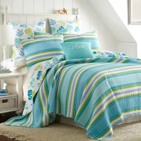 Cozumel Quilt Set - Coastal Multicolor - Levtex Home image {7}