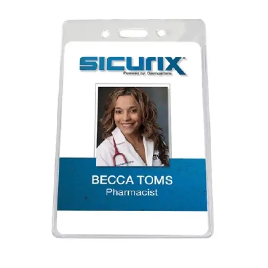 SICURIX ID Badge Holder, Government/Military, Vertical, Pack of 50 image {5}
