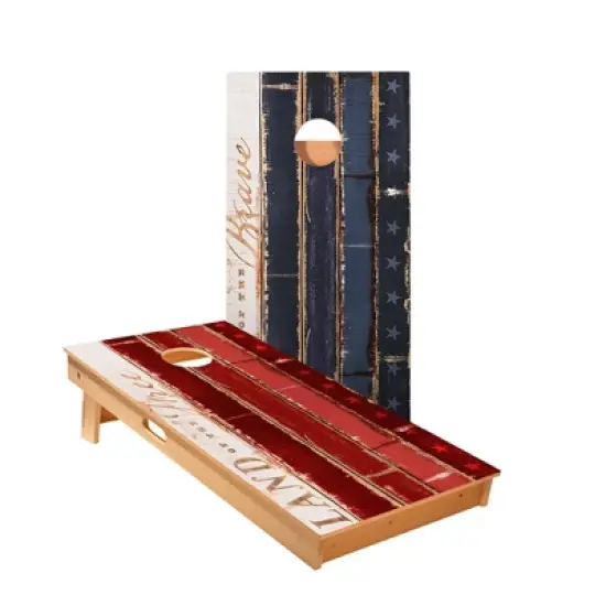 Skips Garage The Free And Brave Cornhole Boards - ACA Star Series image {1}