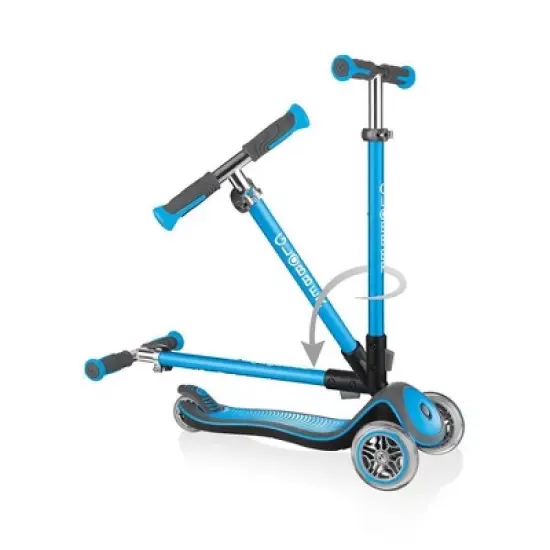 Globber Elite Deluxe Kick Scooter - Sky Blue image {1}
