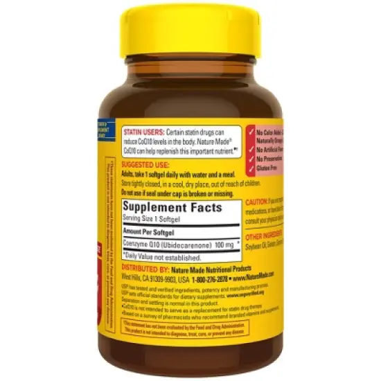 Nature Made 100mg CoQ10 Softgel - 120ct image {1}