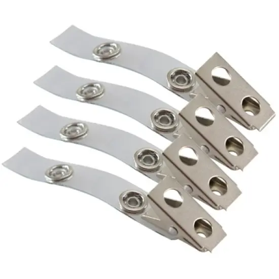 SICURIX Button ID Badge Strap Clips, 25 Per Pack, 4 Packs image {6}