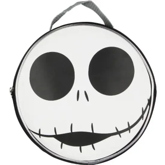 Disney Nightmare Before Christmas Jack Skellington 5 Pc Backpack Set With Lunch Box Pencil Case Carabiner And Keychain Black image {4}