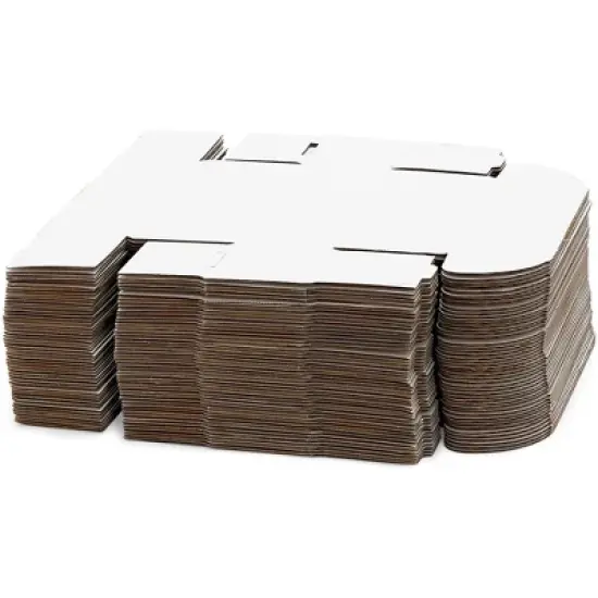 Stockroom Plus 60-Pack White Kraft Corrugated Mailer, Small Shipping Boxes Mailing Box (2 x 5 x 2 in) image {6}
