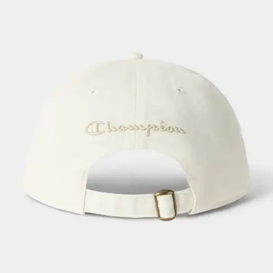 Champion Adult Pigment-Washed Twill Baseball Hat - White image {1}