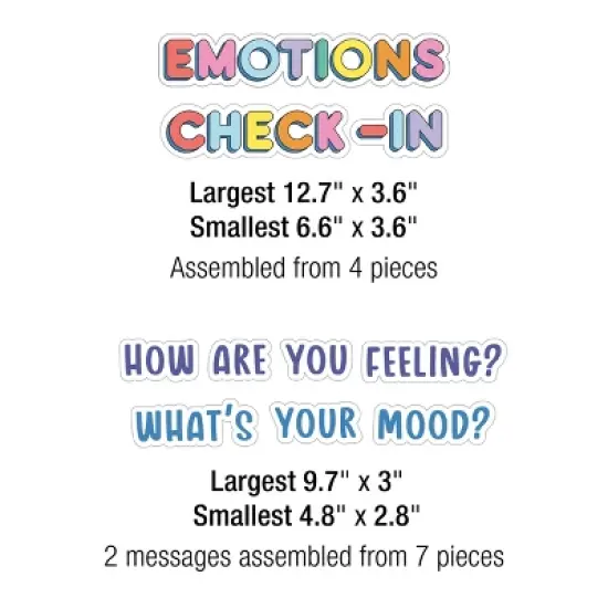 Carson Dellosa Education We Stick Together Emotions Check-In Pre-punched Bulletin Board Set, Grade PK-2 (46 pieces) image {2}