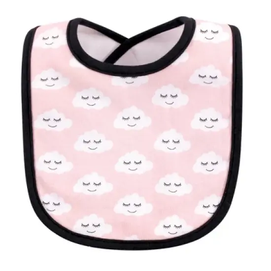 Hudson Baby Infant Girl Cotton Bib and Headband or Caps Set 8pk, Dream Love, One Size image {4}