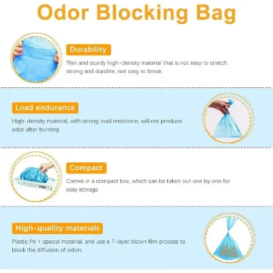 Paucax Odor Disposal Pet Waste Bags for Dog Cat, Color Vary image {2}