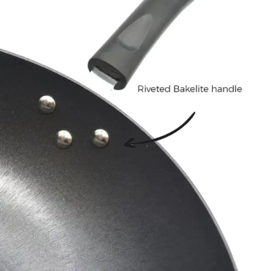 Starfrit Light Nonstick Cast Iron Wok with Bakelite Handle (12-In.) image {3}