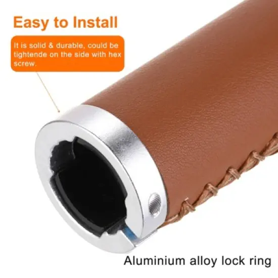 Unique Bargains Non-Slip PU Fit 7/8" Mountain Road MTB Scooter Bike Handlebar Grips 1 Pair 5.31" image {3}