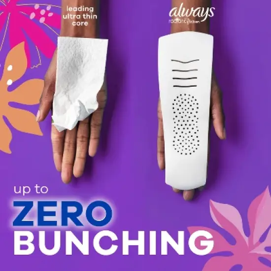 Always Radiant Extra Heavy Flow Absorbency with Flex Foam Pads - Scented - Size 3 image {5}