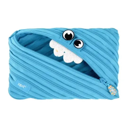 ZIPIT Party Monster Pencil Case for Kids, Blue image {6}