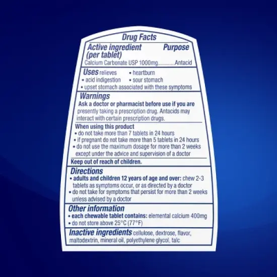 TUMS Ultra Strength Antacid Assorted Berries Chewable - 160ct image {12}