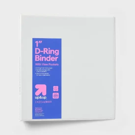 1" 3 Ring Binder Clear View - up&up&trade; image {8}