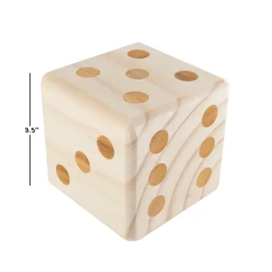 Toy Time Giant Wooden Yard Dice - 6 Outdoor Dice with Carrying Case image {3}