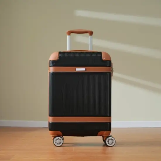 3 PCS ABS Lightweight Hard Shell Carry on Luggage(20") with Travel Bag, Spinner Wheels and TSA Lock - ModernLuxe image {7}