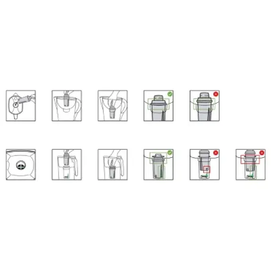 Water Filtration Pitcher Black 10 Cup Capacity - up&up&trade;: Dishwasher-Safe, 2 Filters, Electronic Change-Filter Indicator image {5}