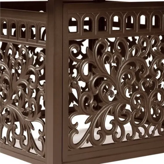 42" Square Aluminum 55000 BTUs Propane Fire Pit Table with Two Covers - Oakland Living
 image {5}