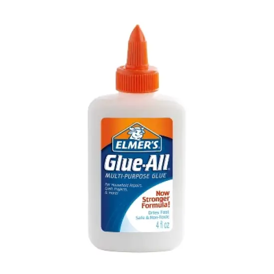 Elmer's Glue-All 4oz Multi-Purpose Glue Extra Strong Formula White: Non-Toxic Liquid Glue for Paper, Clear, Ages 3+ image {12}