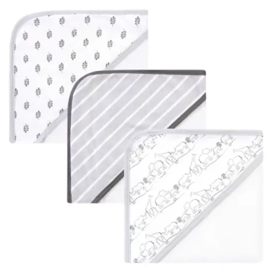 Touched by Nature Baby Unisex Organic Cotton Hooded Towels, Safari, One Size image {2}