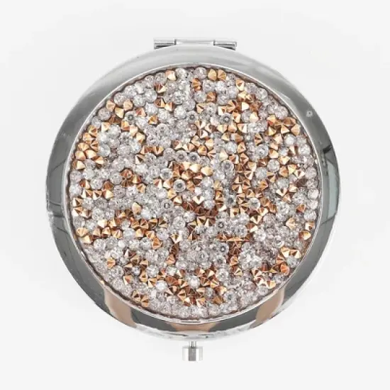 Unique Bargains Round Portable Compact Mirror 1 Pc image {3}