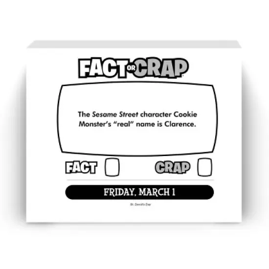 Browntrout 2024 Daily Desk Calendar 5"x6" Fact or Crap image {2}