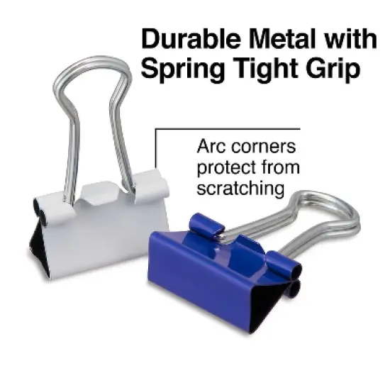 Officemate Mini Binder Clips Metal AST 31024 image {1}