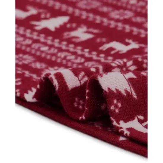 cheibear Womens Sleepwear Pajama Long Sleeve Winter Nightwear Christmas Pj Elk Lounge Set image {4}