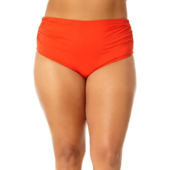 Anne Cole Plus - High Waisted Shirred Bottom image {7}