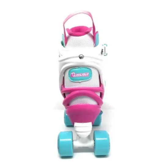Chicago Skates Adjustable Kids' Quad Roller Skate - Pink/White image {2}