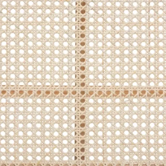 Danyl Wood Rattan Accent Bench Oak Brown - Baxton Studio image {7}