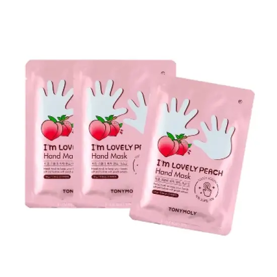 TONYMOLY I'm Lovely Peach Hand Mask - 3pk image {4}