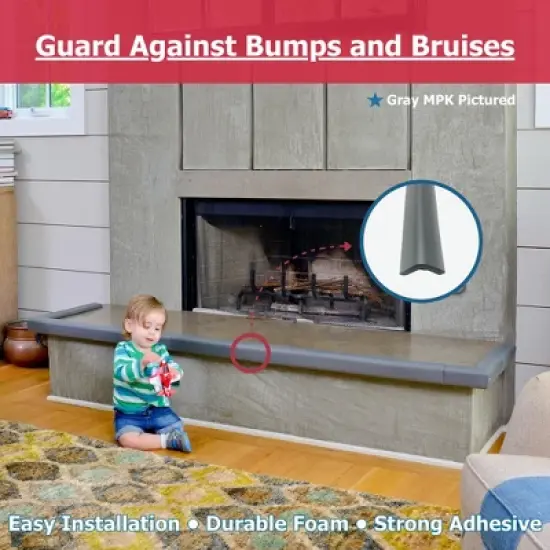 Cardinal Gates Medium Fireplace Hearth Padding Kit - Gray image {2}