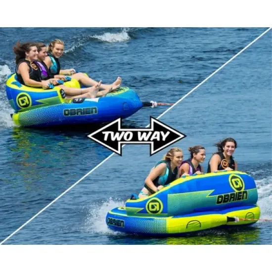 O'Brien Watersports Kickback Inflatable 2 Person Towable Boat Tube Raft image {2}
