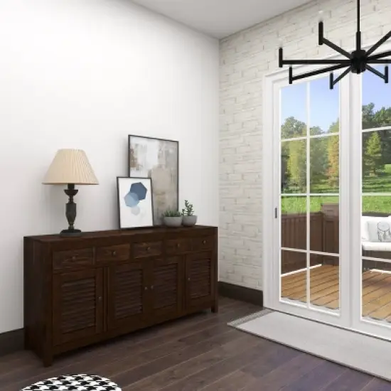 Rustic Wood Buffet Dark Brown - Olivia & May image {15}