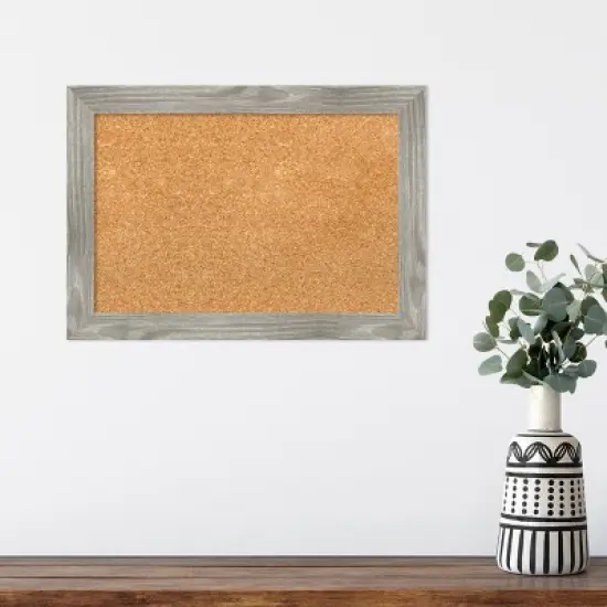Amanti Art Dove Greywash Square Framed Corkboard, Natural Cork image {4}
