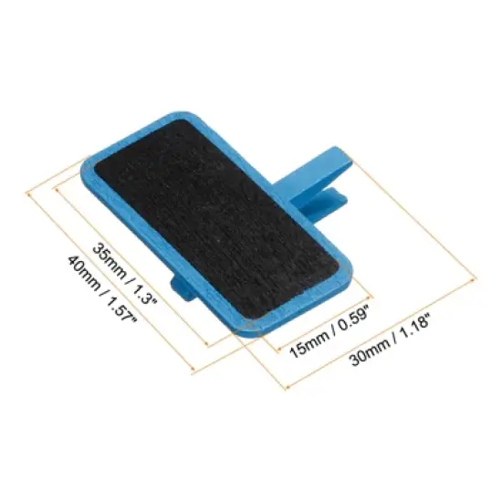 Unique Bargains Wood Smooth Surface Clip Design Lightweight Chalkboard 10 Pcs image {1}