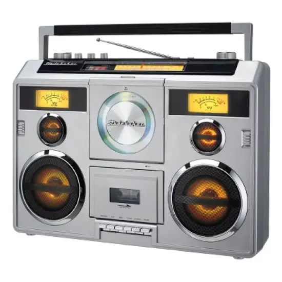 Studebaker SB2140 Sound Station Portable Stereo Boombox with Bluetooth, CD, AM/FM Radio and Cassette Player/Recorder image {8}