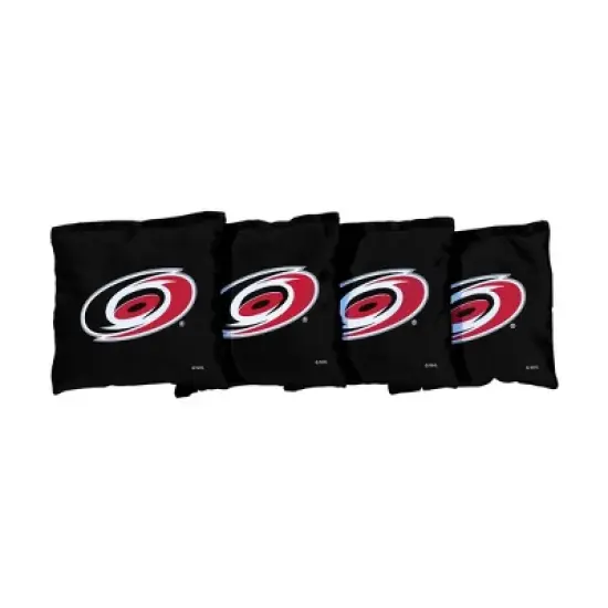 NHL Carolina Hurricanes Corn-Filled Cornhole Bags Black - 4pk image {1}