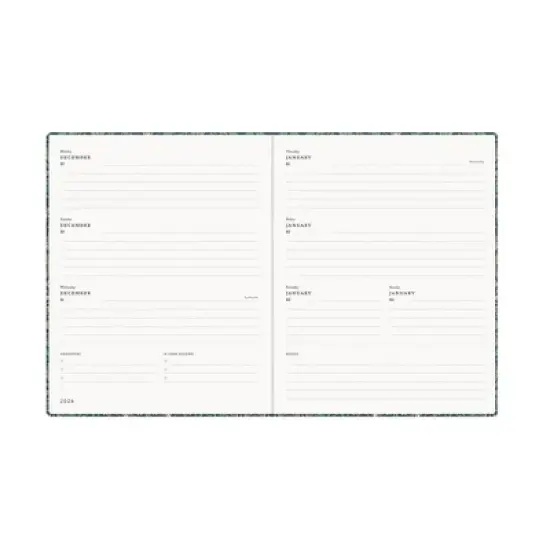 Morris & Co. by Blue Sky 8"x10" 2026&nbsp;Weekly/Monthly Bookbound Planner Hardcover Blackthorn Floral image {4}